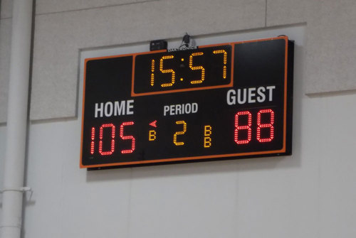 scoreboard with mx-1 box installed