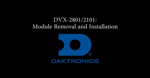 DVX-2101/2801 Module Removal and Installation
