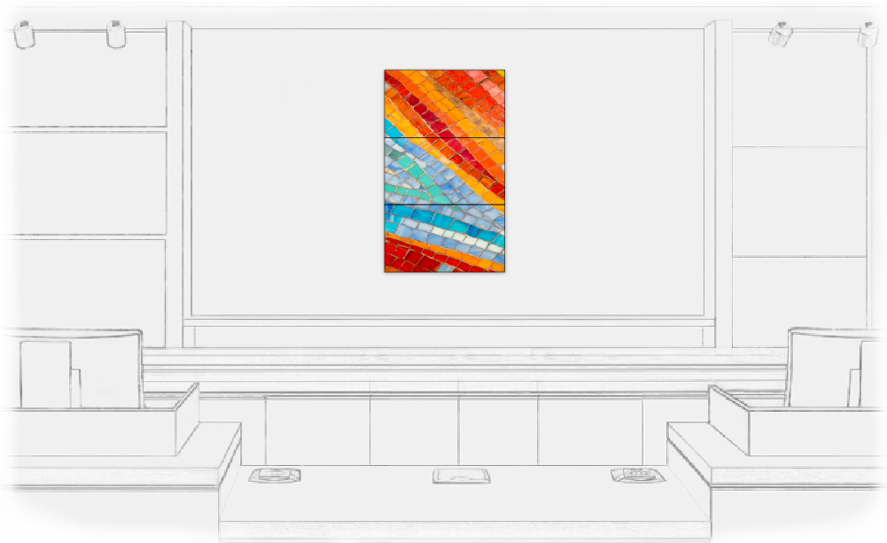 1x3 arrangements of lcd displays