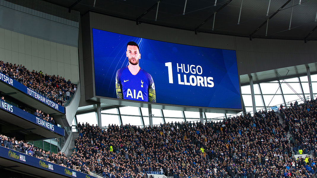 main video board at Tottenham Hotspur Stadium