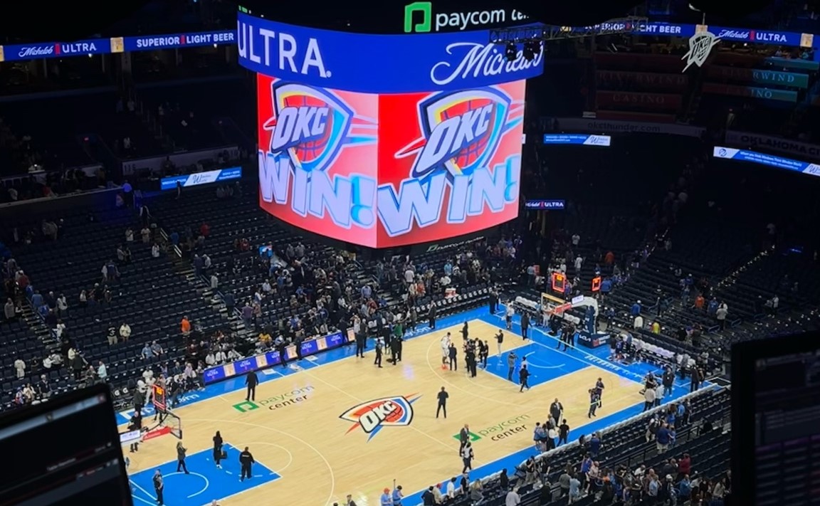 The OKC Thunder Unveil New Centerhung At Paycom Center