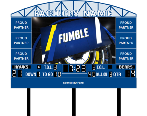 Football System with Video Display and Half Scoreboard