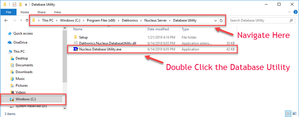 click the database Utility.png