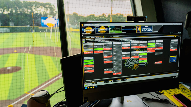 Show Control in Savannah Bananas control room