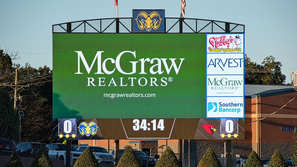 jumbotron with sponsor advertisements