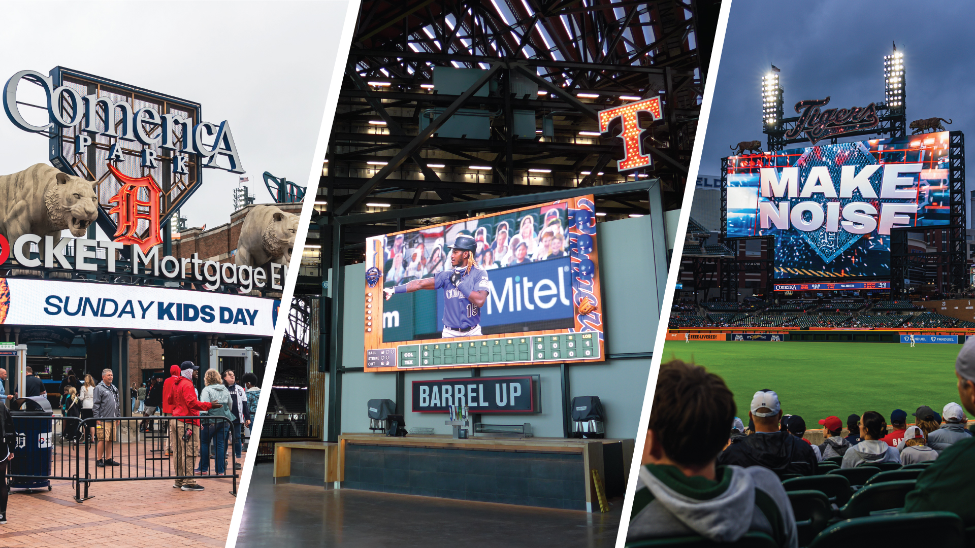 Baseball Three Image Collage Marquee Concourse Videoboard