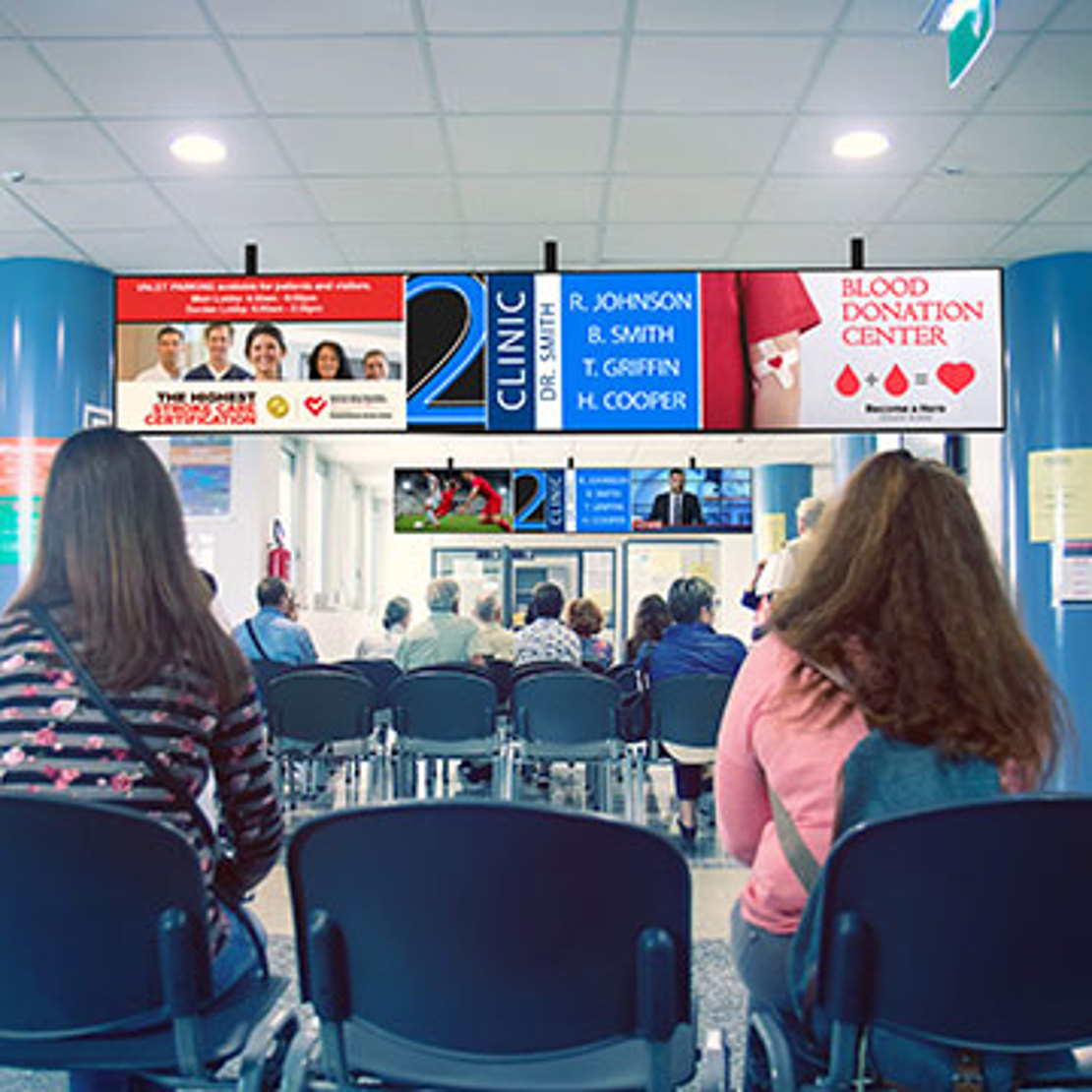 Waiting room TV for entertainment