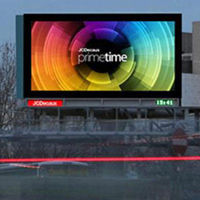 LED video display in a stadium