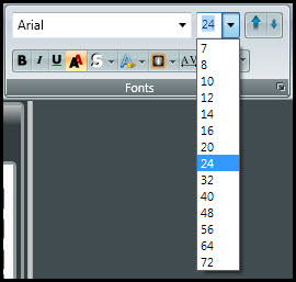 Font size