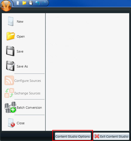 content studio options