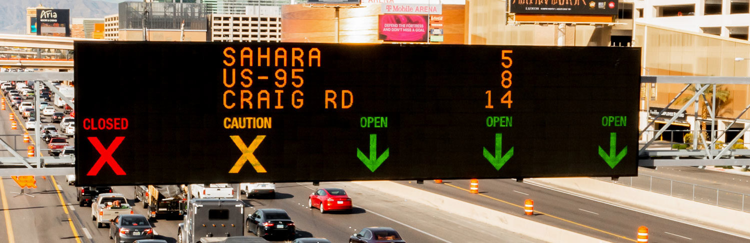 close up of LED tech for active traffic management