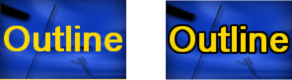 outline vs no outline