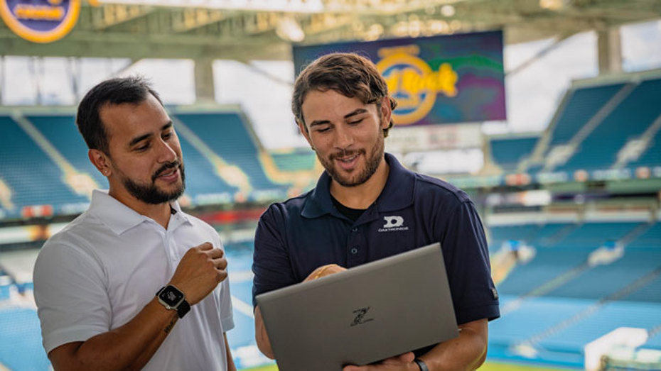 Daktronics field service engineers at Hard Rock Stadium