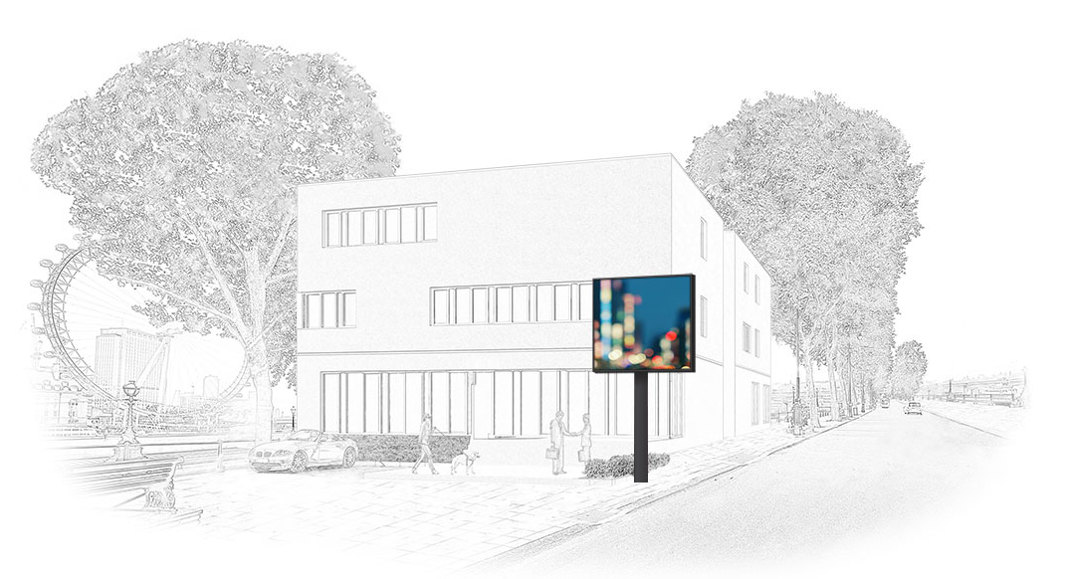 Urban Billboard Pole Mounted 10x10