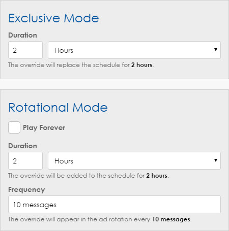 Exclusive then rotational