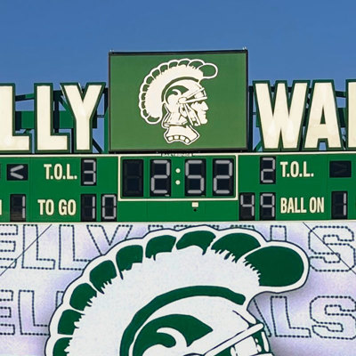 speaker on scoreboard system