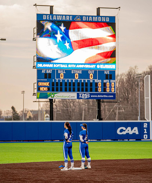 University of Delaware Display Softball Women in Sports