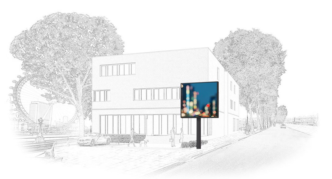 Urban Billboard Pole Mounted 12x12