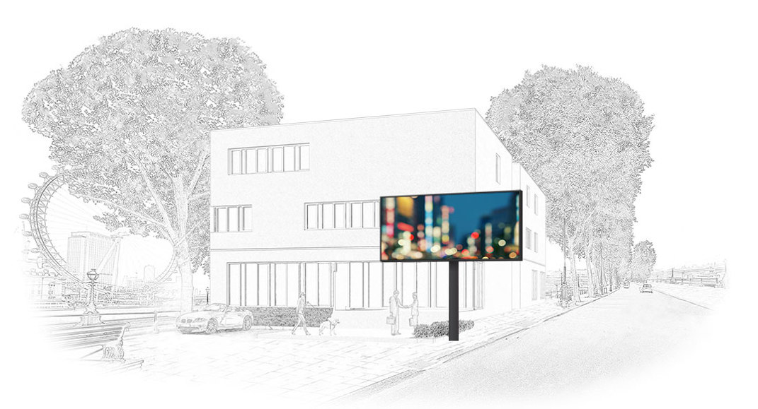 Urban Billboard Pole Mounted 10x20