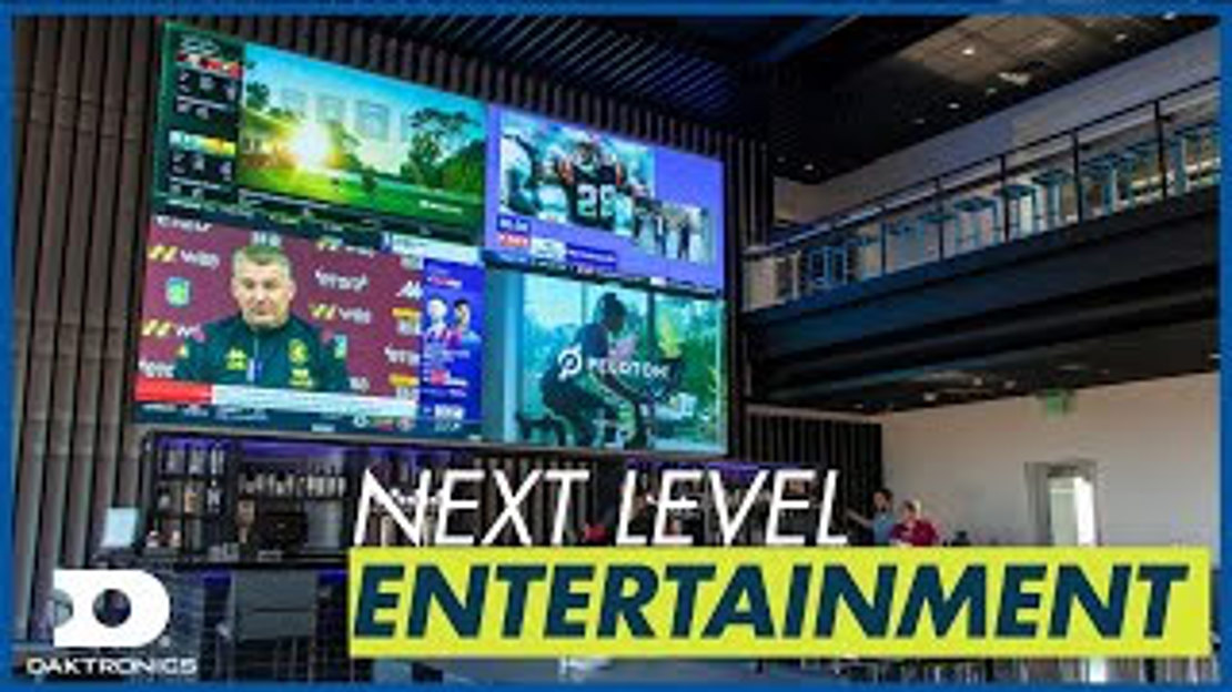 Big TV behind Great Shots bar