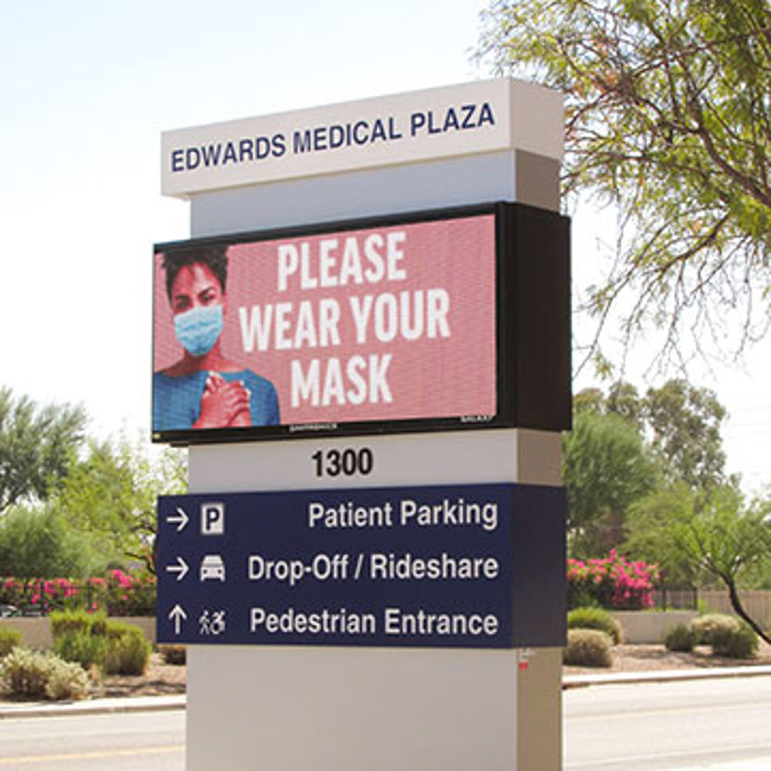 LED video display at medical facility