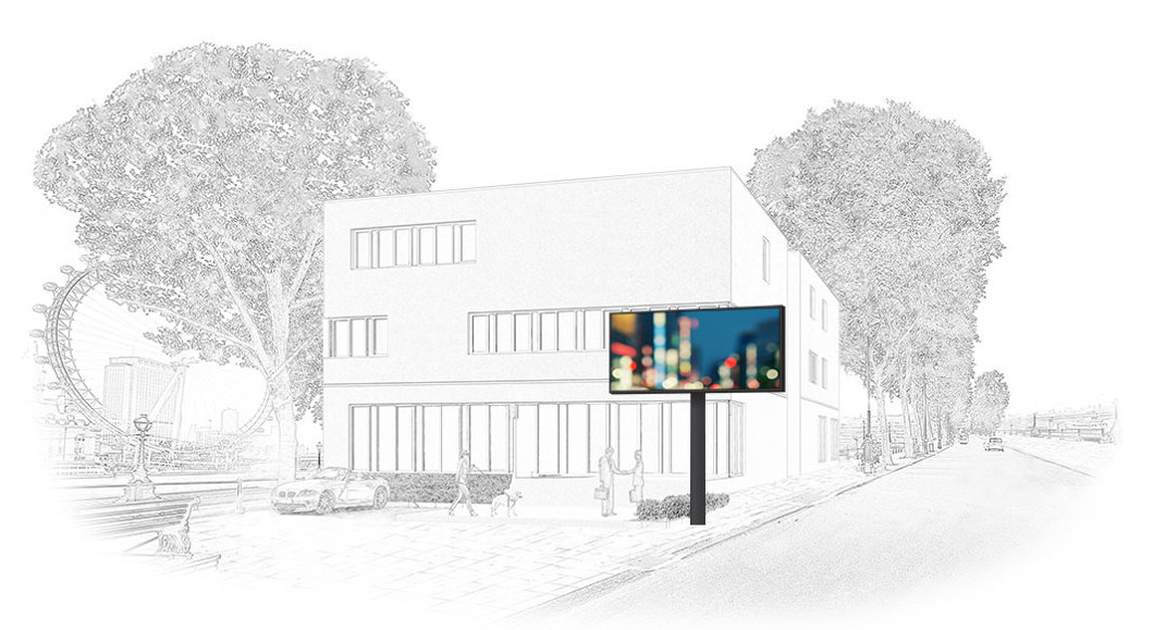 Urban Billboard Pole Mounted 8x16