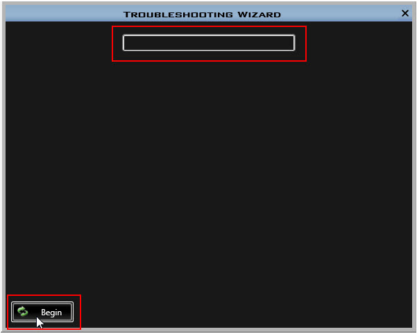 Troubleshooting Wizard