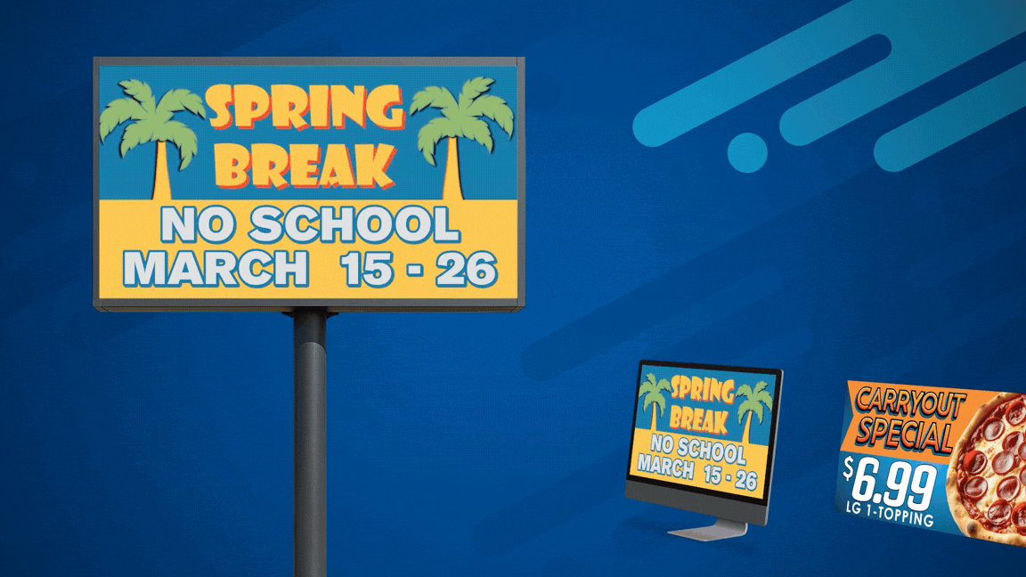 content examples on digital display