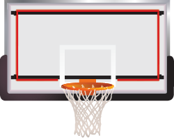 LTS-BB LED Light Strips on Basketball Backboard