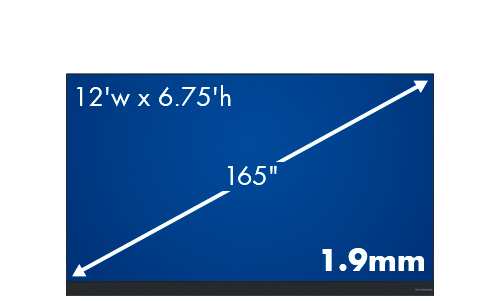 165 inch 1.9 millimeter display