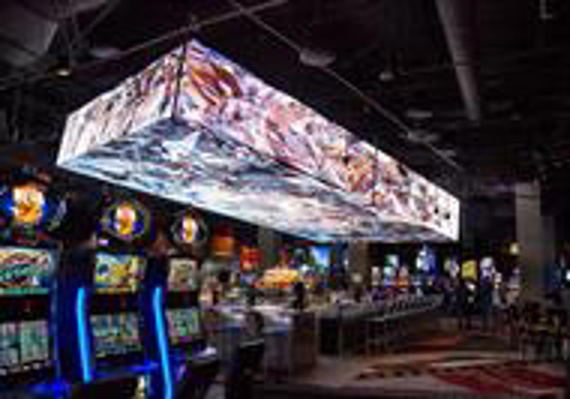 Ceiling video fixture in Las Vegas