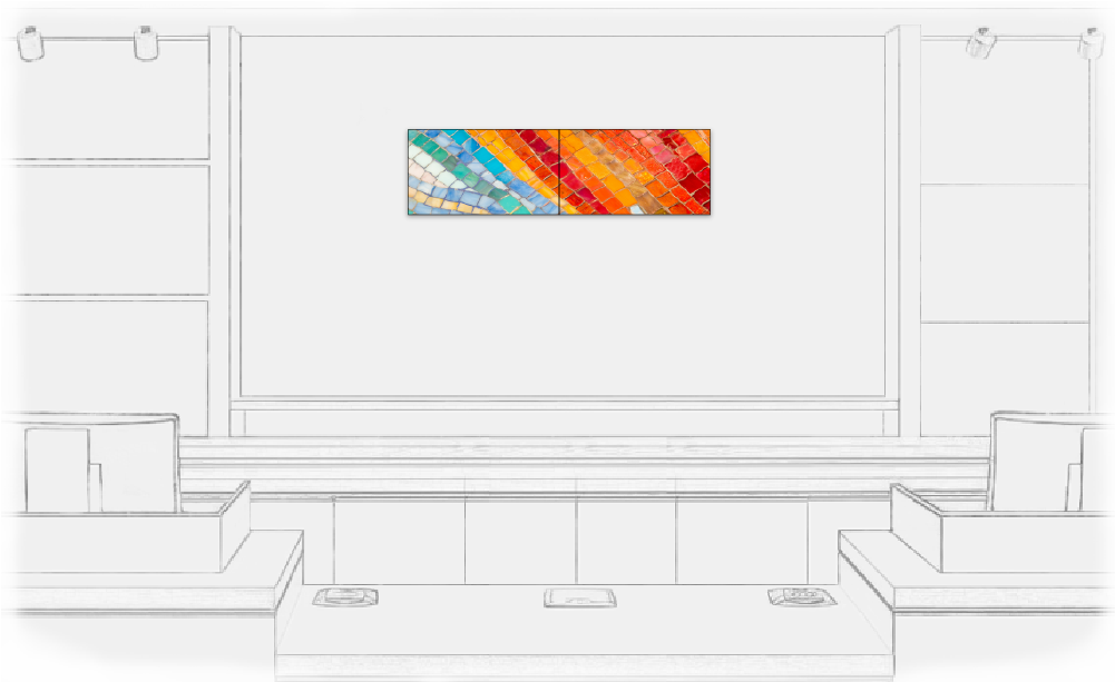 2x1 lcd display arrangement