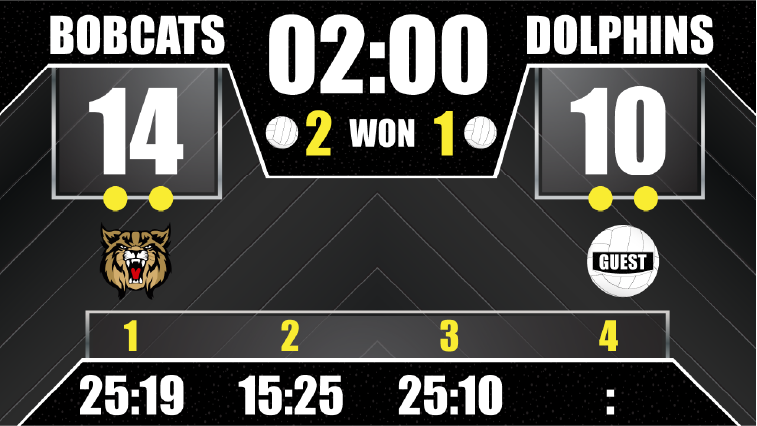 Volleyball full screen game info