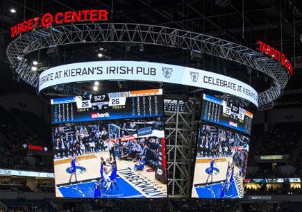 Target Center jumbotron display