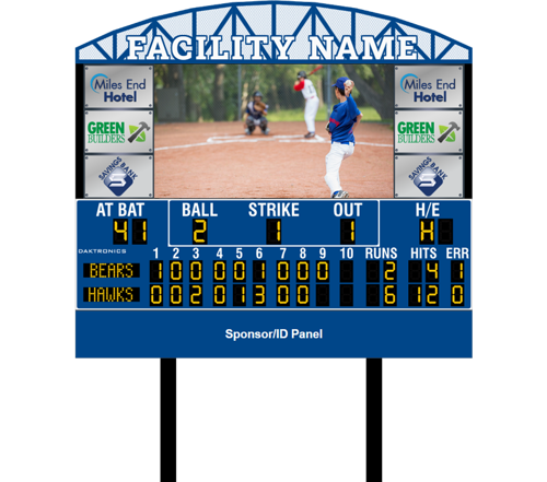 Baseball System with Video Display and Scoreboard