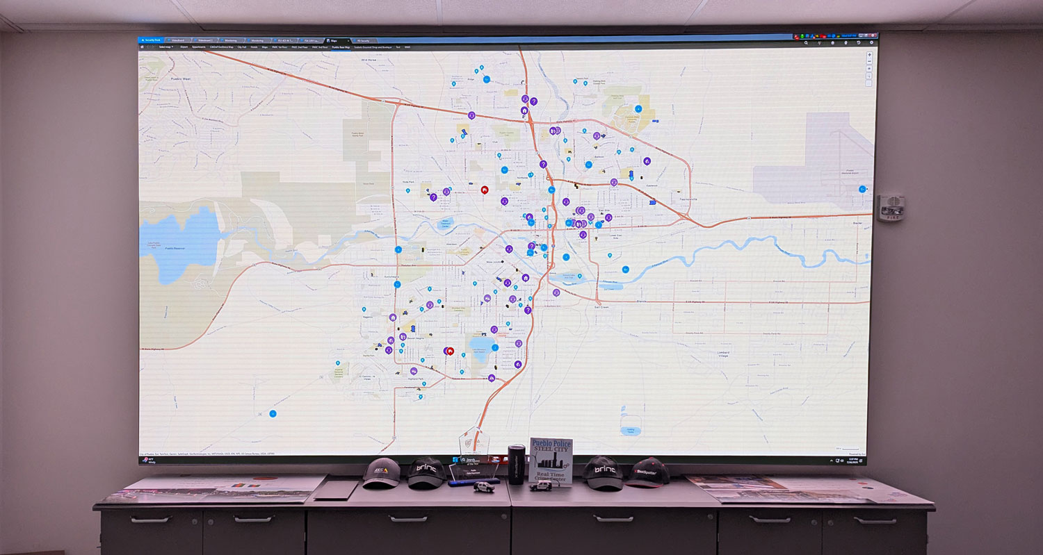 City of Pueblo Real Time Crime Center Video Wall