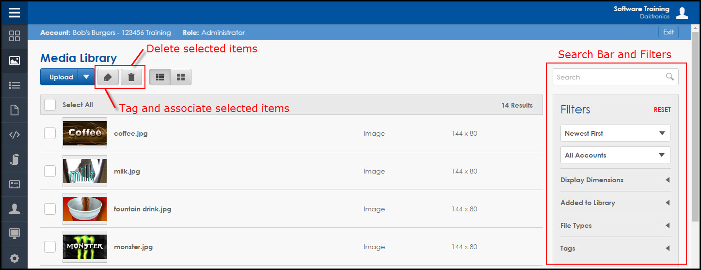 Media Library 1 border