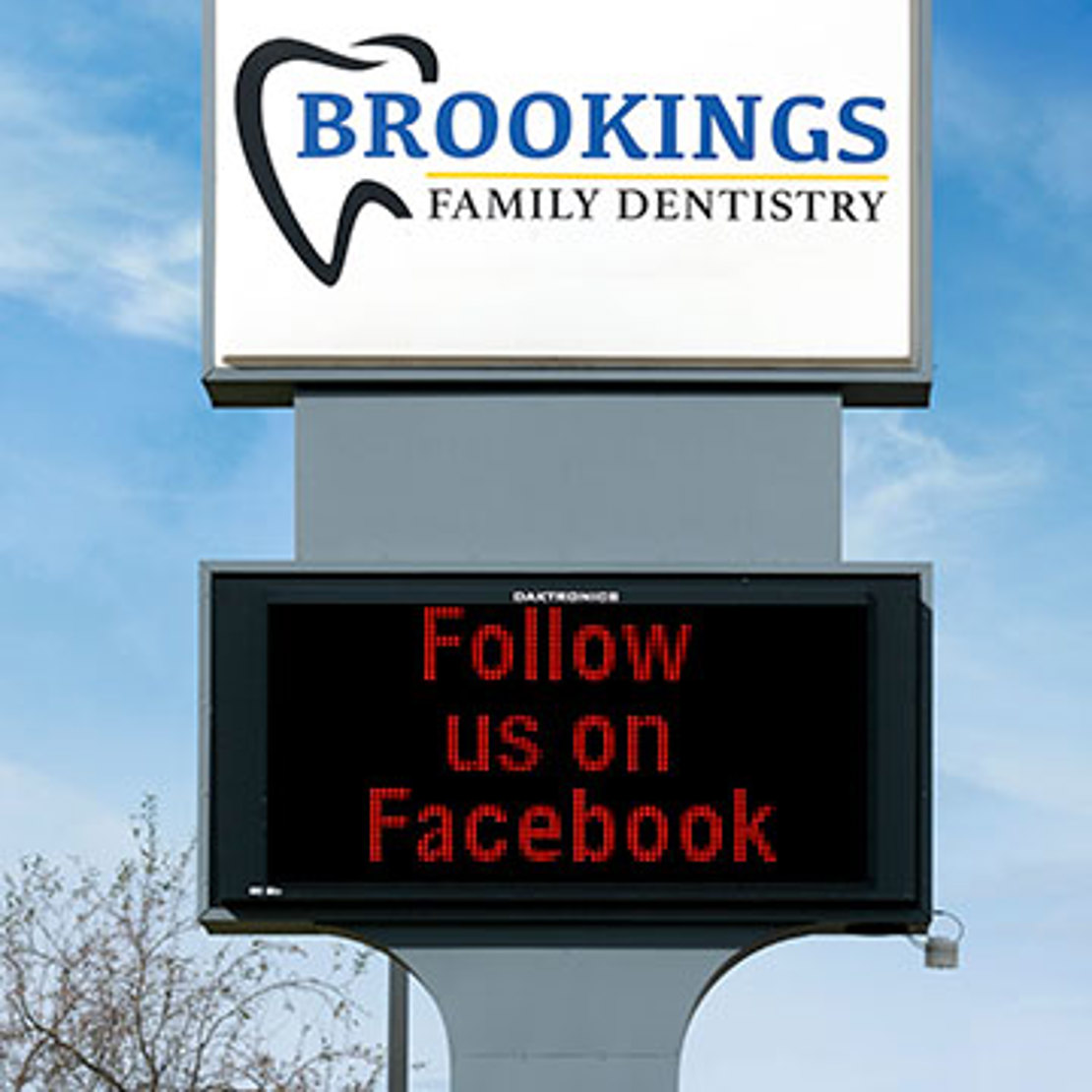 LED message board for dentist