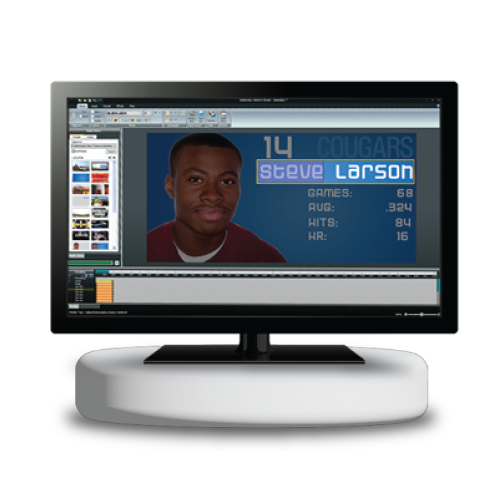 example graphic of custom text