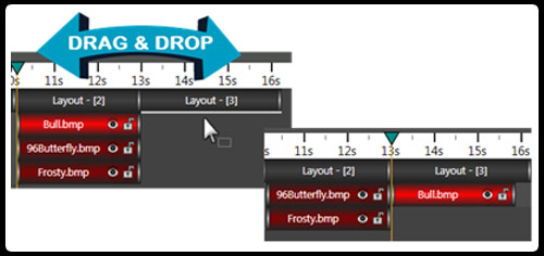 Drag and drop to move an object.