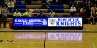 Backlit scorers table at high school