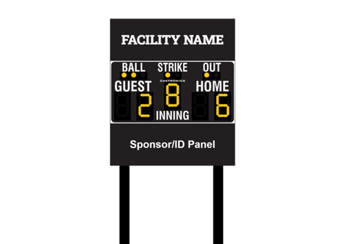 Baseball System with 9 Feet Wide Scoreboard