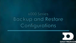 BACKUP AND RESTORE CONFIGURATION