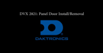 DVX-2101/2801 Panel Door Removal and Installation