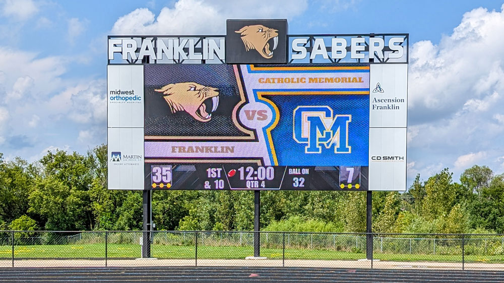 video board with FrameWrx template content