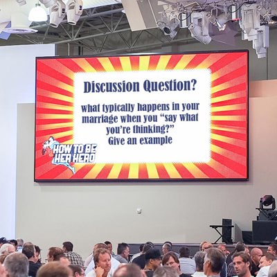 Indoor LED video board for church