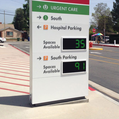 Parking availability digital displays