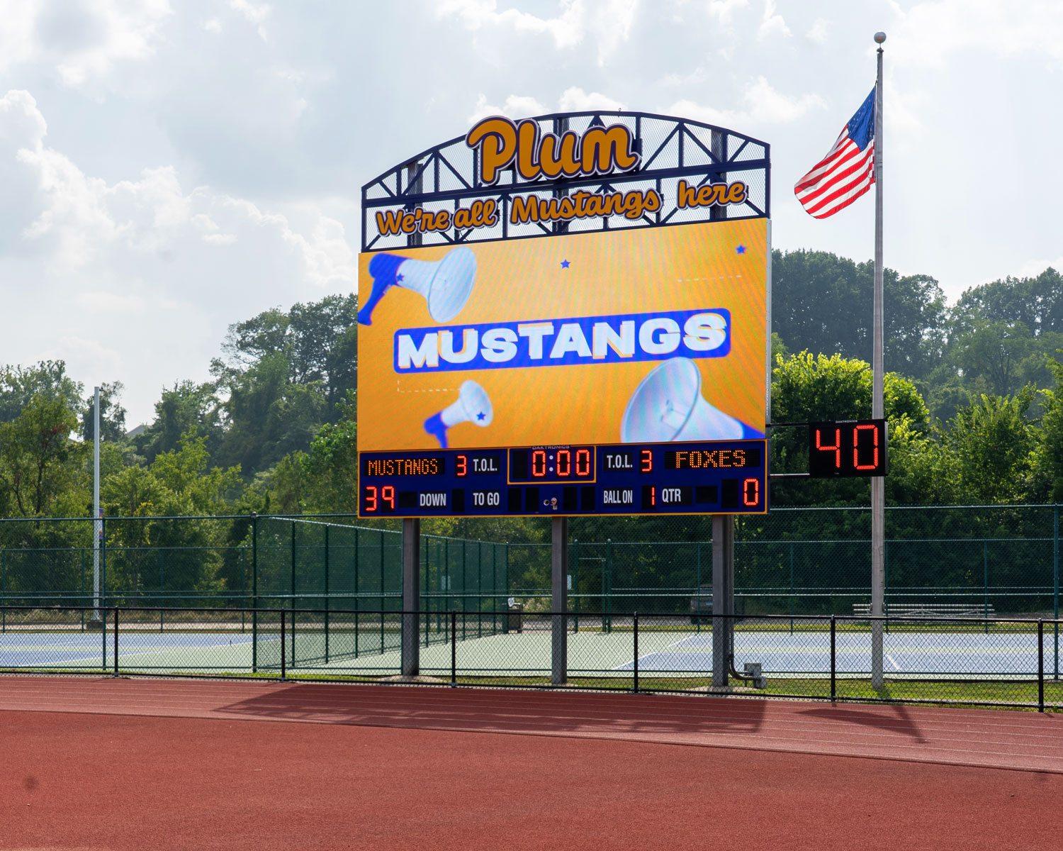 Plum High School football scoreboard and video