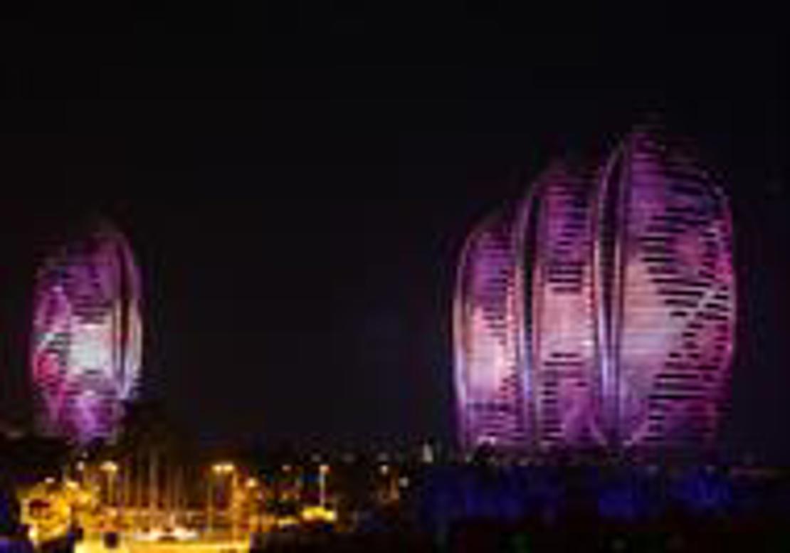 Decorative lighting mesh over building windows