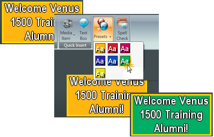 Fig. 3 Changing color presets